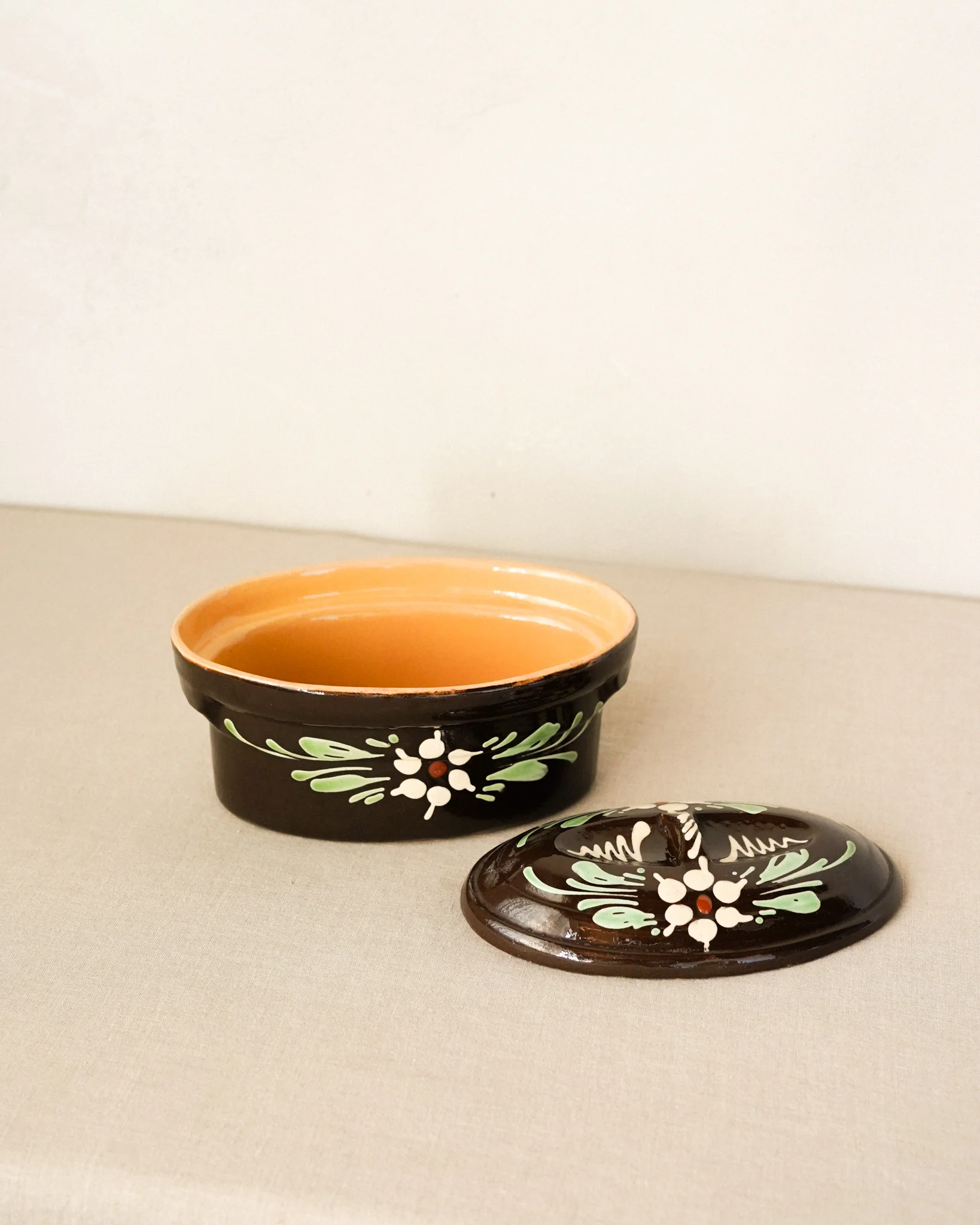French Pottery Casserole with Lid - Image 3