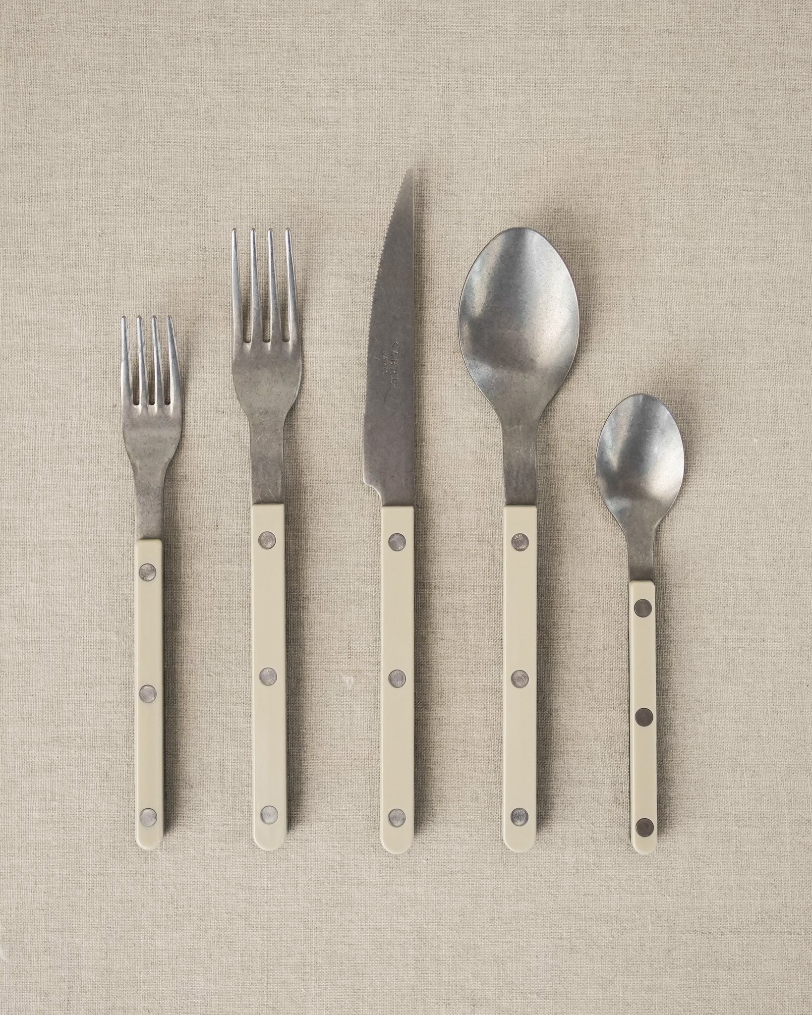 Bistro Khaki & Black Flatware Set - Image 2