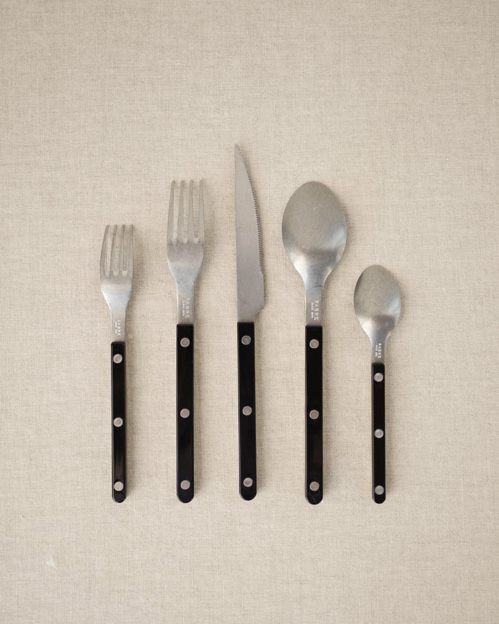 Bistro Khaki & Black Flatware Set - Image 3