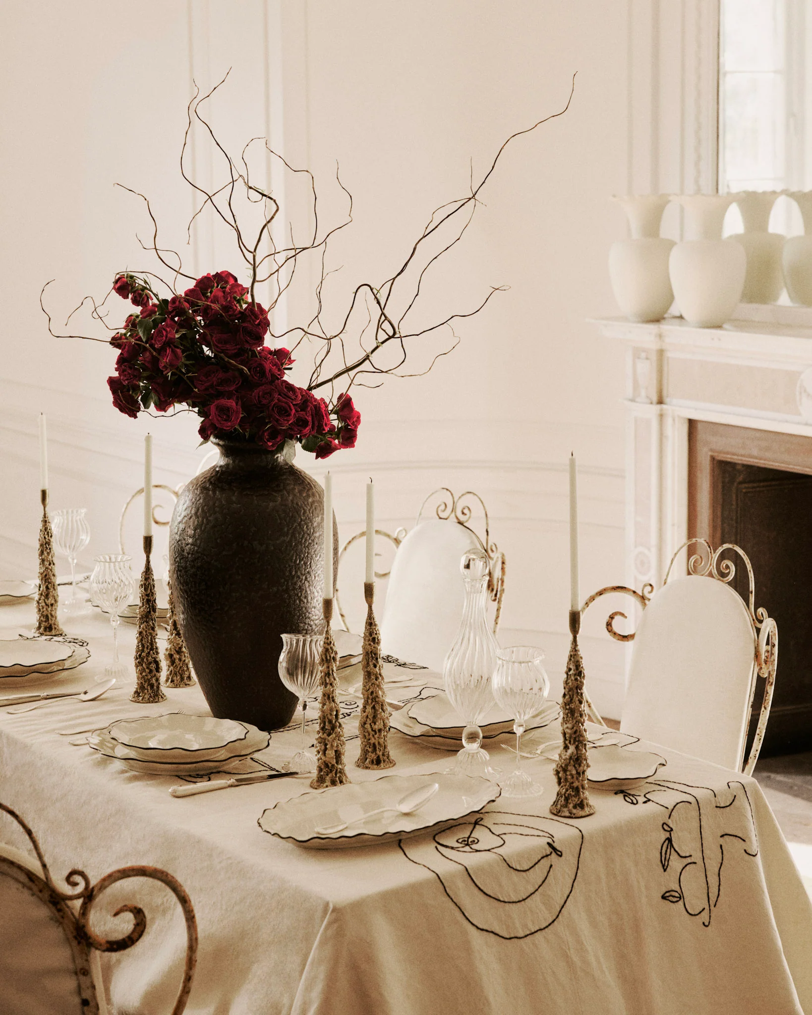 Fiera Candle Holder in Aged Brass - Image 6
