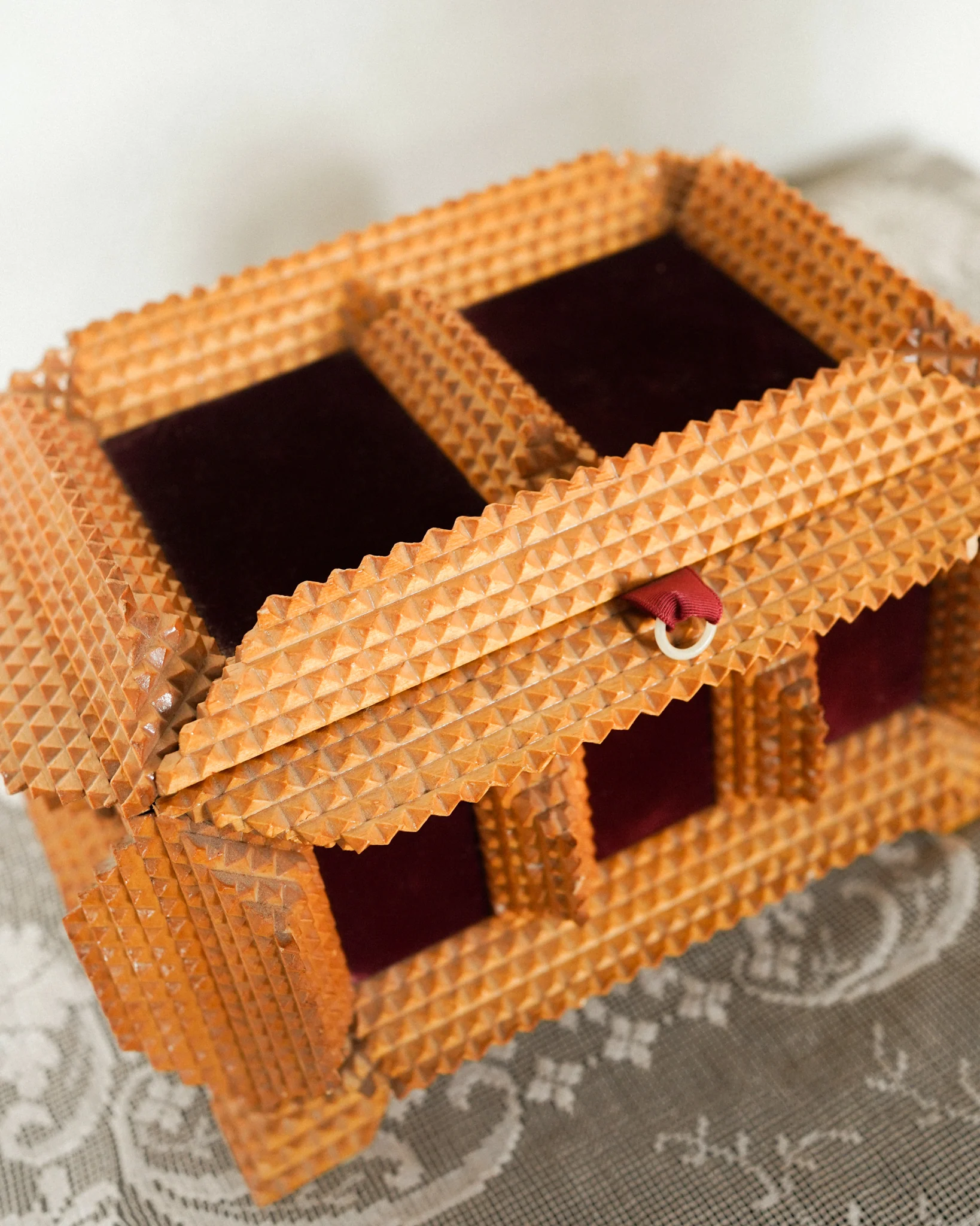 Tramp Art Trinket Box - Image 3